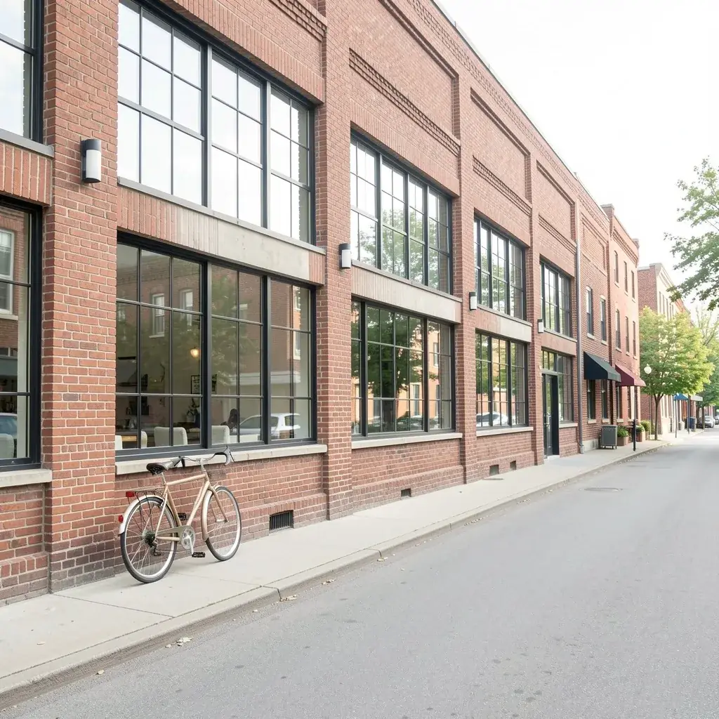Converted brick warehouse lofts in Hintonburg, Ottawa